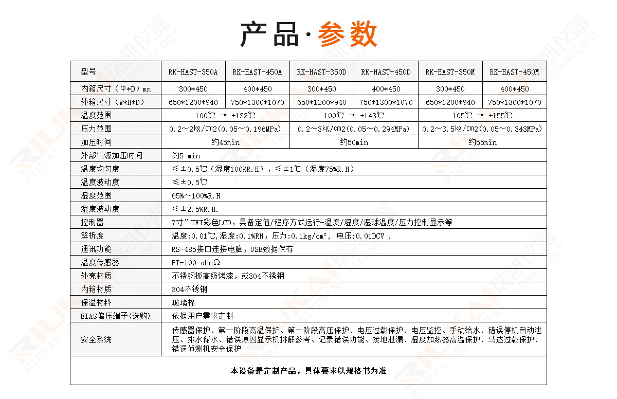 HAST高壓加速老化試驗箱參數(shù)-瑞凱儀器 HAST高壓加速老化試驗箱參數(shù)-瑞凱儀器