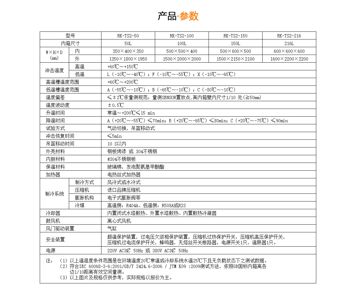 溫度沖擊試驗(yàn)箱參數(shù) 溫度沖擊試驗(yàn)箱參數(shù)